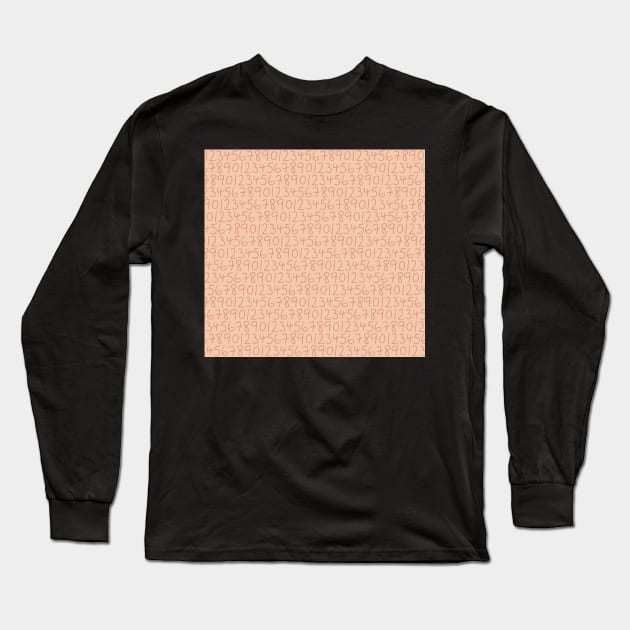 Numbers galore in nude and blush Long Sleeve T-Shirt by FrancesPoff